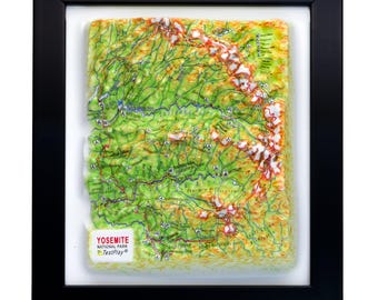 Yosemite National Park 3D Raised Relief Map