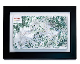 Big Sky Ski Resort 3D Raised Relief Map