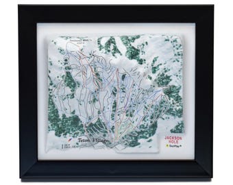 Jackson Hole Ski Resort 3D Raised Relief Map