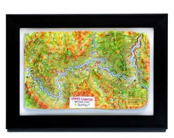 Grand Canyon National Park 3D Raised Relief Map
