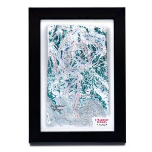 Steamboat Springs Ski Resort 3D Raised Relief Map