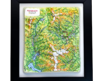 Rocky Mountain National Park 3D Raised Relief Map