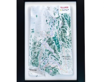 Telluride Ski Resort 3D Raised Relief Map