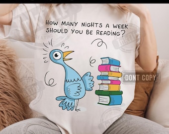 Reading Pigeon SVG, Children's Books PNG, Teacher Gift (Digital Download)