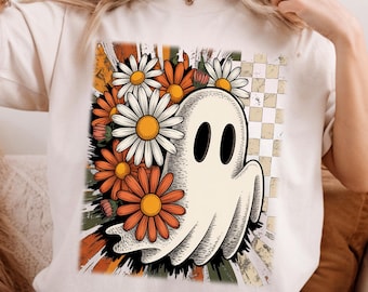 Boho Halloween PNG Bundle: Ghost, Pumpkin, Floral Designs (Digital Download)