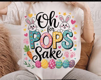 Oh For Peeps Sake PNG | Funny Easter Bunny Design (Digital Download)