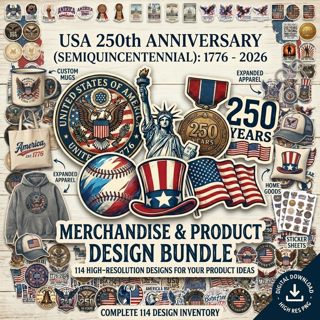 250th Anniversary Png Bundle, USA Png, 4th of July Bundle Png ...
