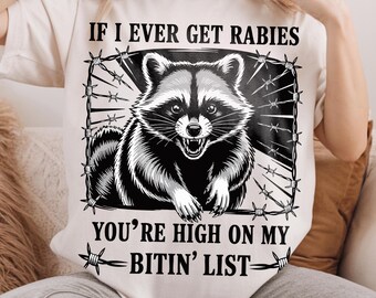 Funny Raccoon Quote SVG: Sarcastic Animal Clipart, Vintage Design (Digital Download