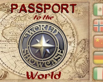 EPCOT Passport to the World Showcase at Disney World pavilion book Travel books Florida Scavenger hunt Magic Kingdom Autograph