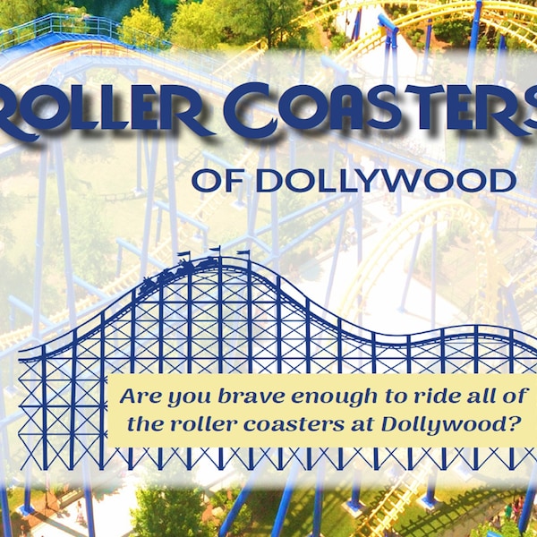 Roller Coasters of Dollywood book Travel Pigeon Forge Gatlinburg Dolly theme park coaster