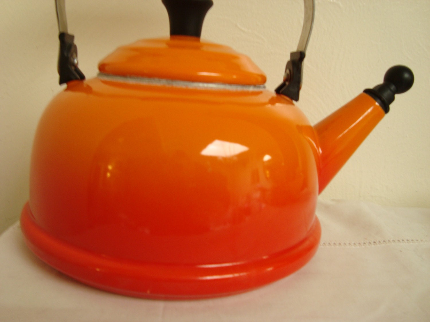 RESERVED FOR ASHLEY Le Creuset Vintage Ombre Orange Tea Kettle Etsy