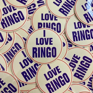 The Beatles I Love Ringo Waterproof Vinyl Sticker - 2 inches