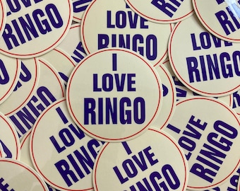 The Beatles I Love Ringo Waterproof Vinyl Sticker - 2 inches