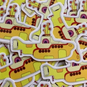 The Beatles Yellow Submarine Waterproof Vinyl Sticker - 2 inches