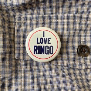 The Beatles I Love Ringo Pinback Button Badge