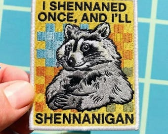 Funny Raccoon Embroidered Patch, Trash Panda Sarcastic Unhinged Iron-On Badge for Jacket Backpack Gift