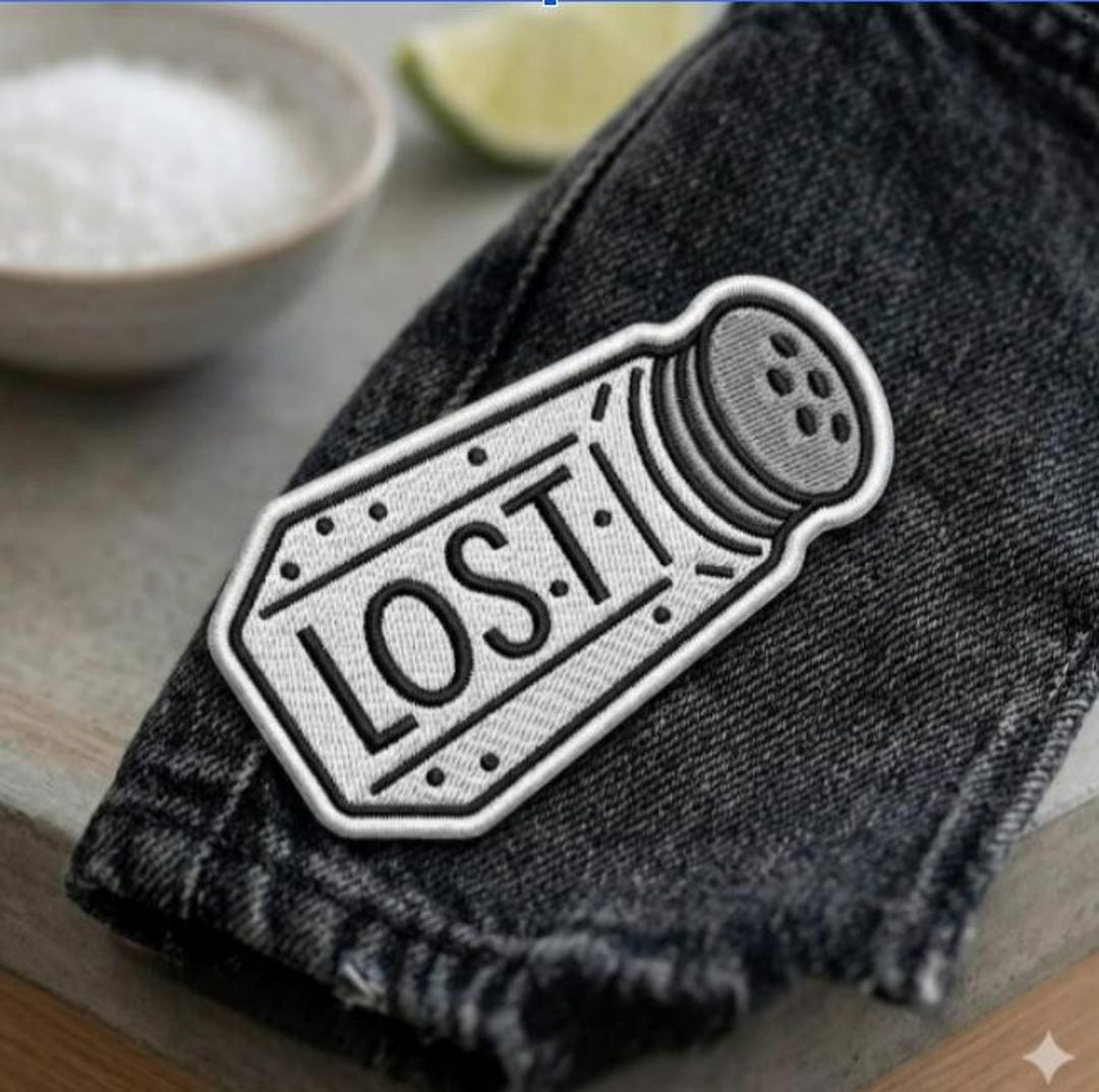 Salt Patch Lost Shaker of Salt Patch, Funny Beach Embroidered Patch, Coastal Iron ...
