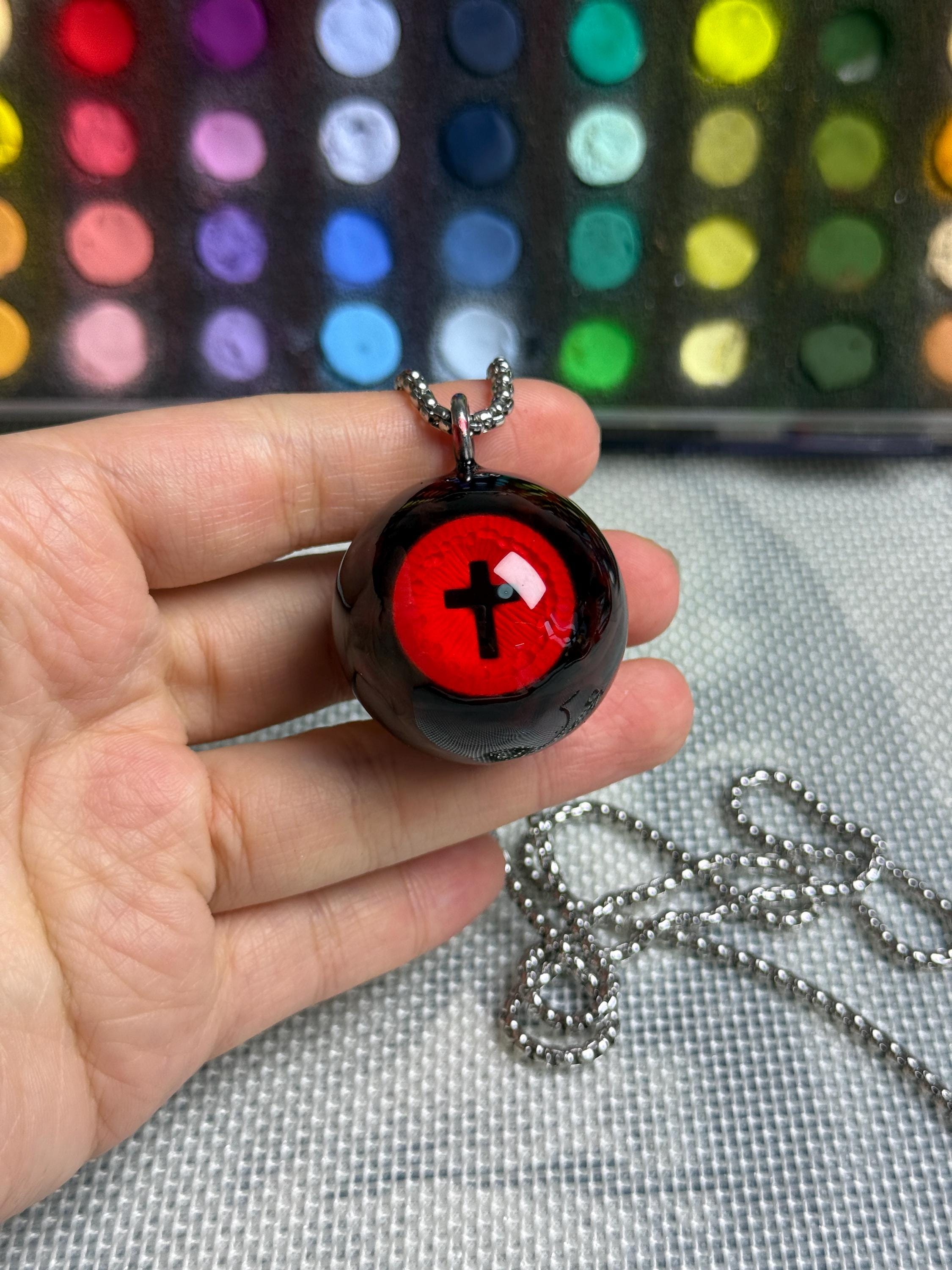 Lkbird Pastel Goth Eye Pendant Handmade Soft Gothic Jewelry US