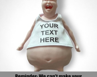 Customizable Squishy Doll – Personalized Shirt, Stress Toy Gift