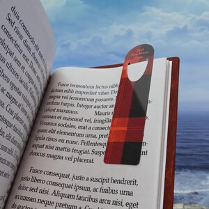 Cozy Plaid Bookmark - Just One More Page