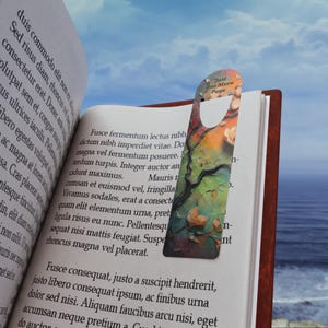 Artistic Floral Bookmark, Just One More Page, Cute Gift for Book Lovers, Reading Accessory, Personalized Bookmark