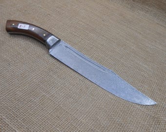 Forged Damascus Knife Custom Blacksmith Made Blade Full Tang Outdoor Survival B-3