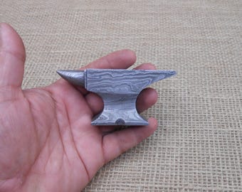 Handmade Forge Damascus Anvil Table Decoration Paper Weight