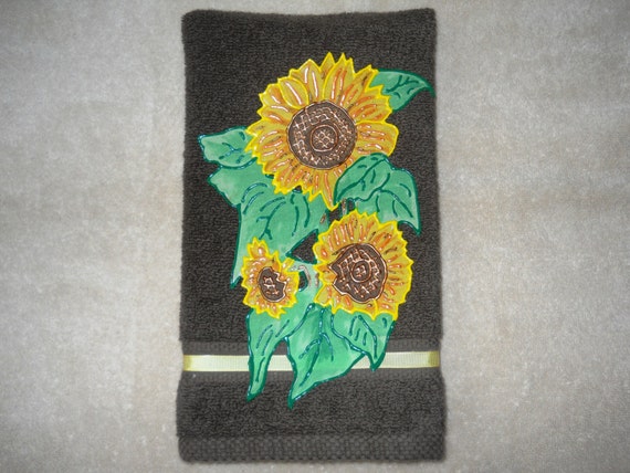 Sunflower hand towels for bathroom hotsell