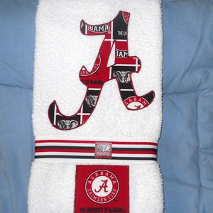 Alabama Crimson Tide Hand Towel for Bathroom, Kitchen, Bar, or Grill