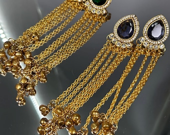 Luxury Kashmiri Statement Earrings Set | Dangler and Jhumka Earrings Collection | Bridal & Festive Indian Jewellery
