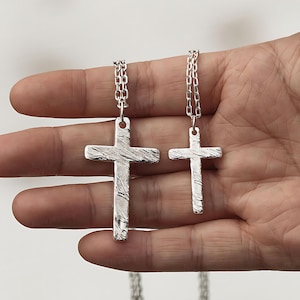 Vintage Cross Necklace, S925 Sterling Silver Cross Pendant, Men & Women Necklace, Cross Pendant Christian Jewelry, Gift For Him/Boyfriend
