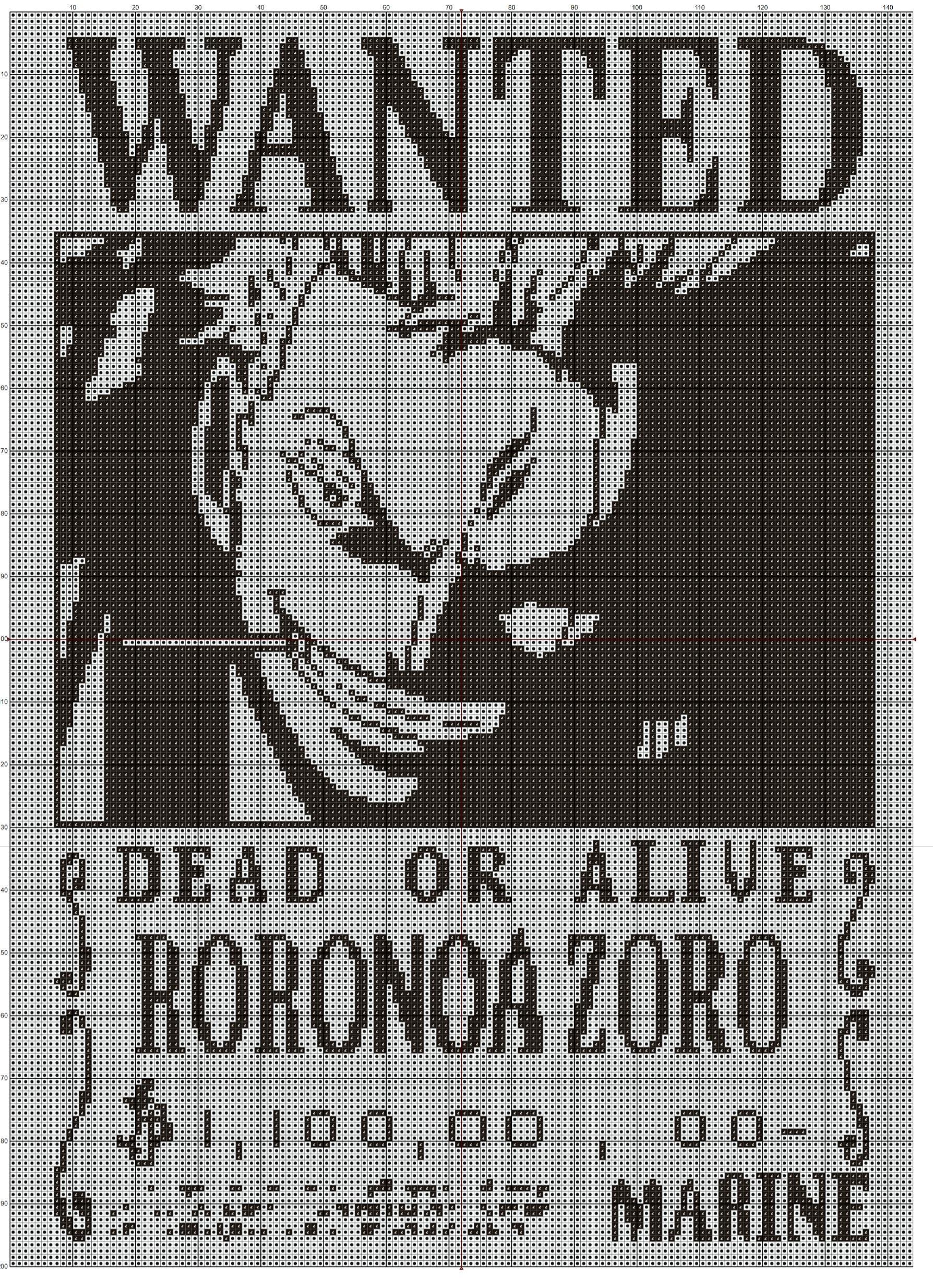 One Piece Roronoa Zoro Wanted Poster Graphgan Pattern (graph