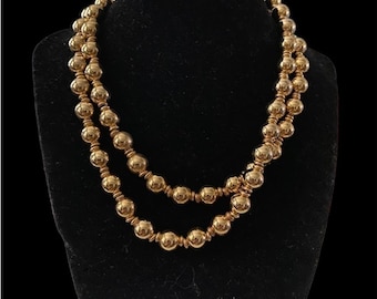 Anne Klein Vintage Gold Tone Beaded Necklace, 16\"
