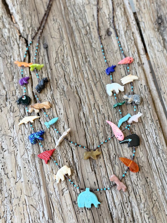 VINTAGE Native American Zuni-Style Necklace
