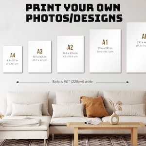 Poster Printing Inches + A0 A1 A2 A3 A4 | Print Your Own Artwork | Custom Printing Service | 200gsm Poster Paper |Custom Personalised Poster