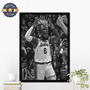 LeBron James Poster, LeBron James Wall Art, Basketball Poster, Vintage NBA Poster, NBA Wall Art, Gift For Him, Motivational Sport Poster