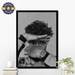 Lando Norris Poster, Lando Norris Wall Art, Formula 1 Poster, Vintage F1 Poster, F1 Wall Art, Gift For Him, Motivational Sport Poster