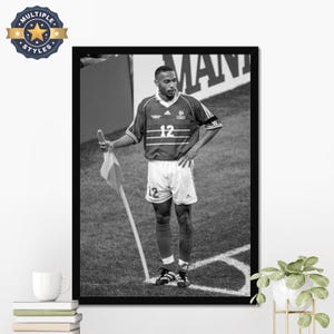 Thierry Henry Poster, Thierry Henry Wall Art, Football Poster, Soccer Wall Art, Gift For Him, Vintage Aesthetic, Motivational Sport Poster