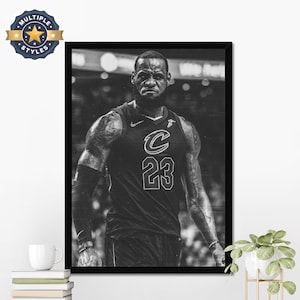 LeBron James Poster, LeBron James Wall Art, Basketball Poster, Vintage NBA Poster, NBA Wall Art, Gift For Him, Motivational Sport Poster