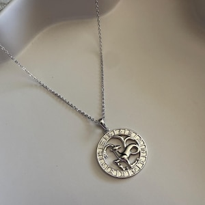 Capricorn Zodiac Necklace – Sterling Silver Horoscope Pendant