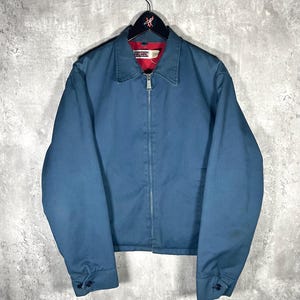 Vintage 70s Big Mac Quilted Blue Workwear Mechanic Jacket