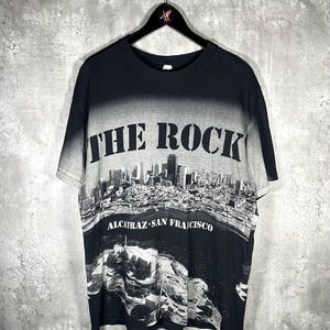 Vintage 2000s Alcatraz Prison Jail San Francisco California AOP City T Shirt