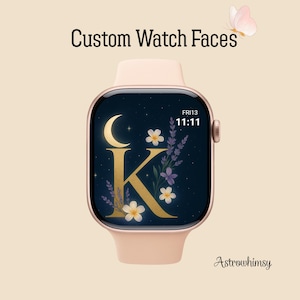 Custom Floral Watch Face – Personalized Apple Watch Wallpaper (Instant Download)
