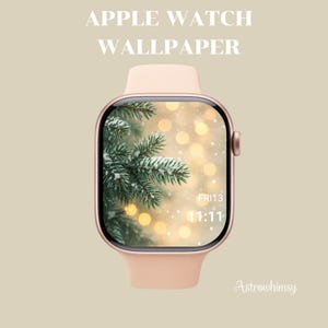 Quadrante natalizio per Apple Watch per le feste, sfondo estetico per Apple Watch, sfondo per Apple Watch da donna, sfondo per Watch, download del quadrante natalizio per Apple Watch