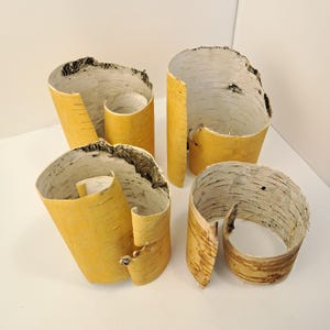 Natural Birch Bark Sheets: Eco Craft Supply, Rustic Craft Decor