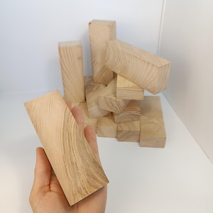 Askträblock: Släta träämnen, DIY-material