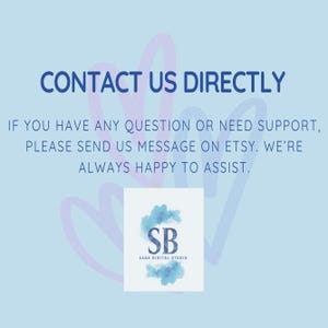 May include: Light blue graphic with the text "CONTACT US DIRECTLY" and additional text below. A logo with the letters "SB" and "SABA DIGITAL STUDIO" is in the bottom center. The background has a light blue watercolor effect.