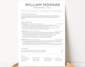 Two Page Resume Template | Professional CV & Cover Letter | Modern Minimalist Canva Resume | 2025 Editable CV Design