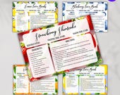 Fruit Theme Recipe Card Bundle | Editable Canva Recipe Templates | Custom Recipe Cards 4x6 | Bridal Shower Kitchen Printable