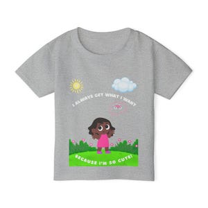 Funny Quote Heavy Cotton Toddler T-shirt, Kids Graphic Tee, Cute Baby Clothes, Humorous Child Shirt, Toddler Gift Idea